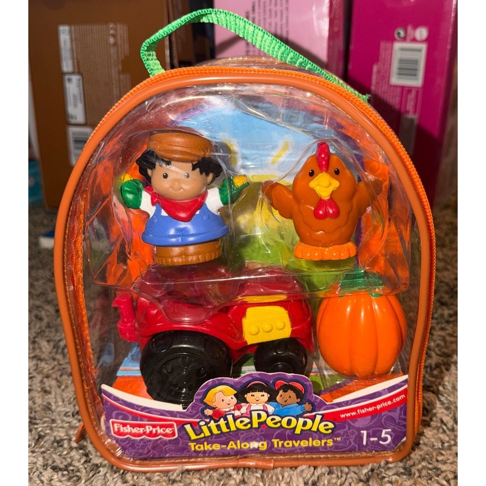 Fisher Price Little People Take-Along Travelers Farm Tractor Roberto H0748 NIB